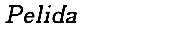 Pelida font preview